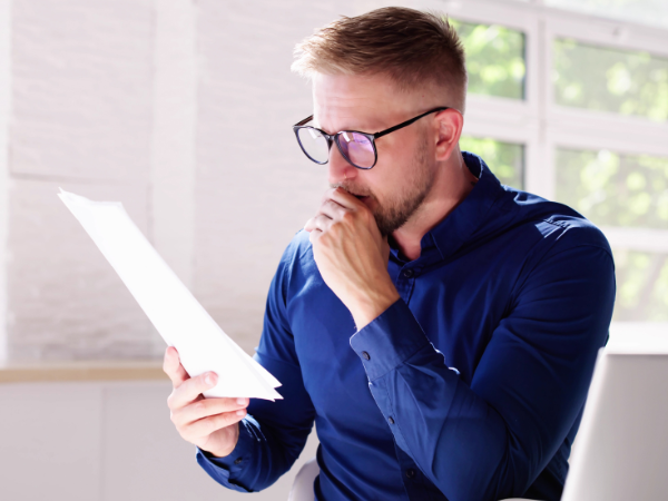 homme reçoit par courrier une assignation en divorce